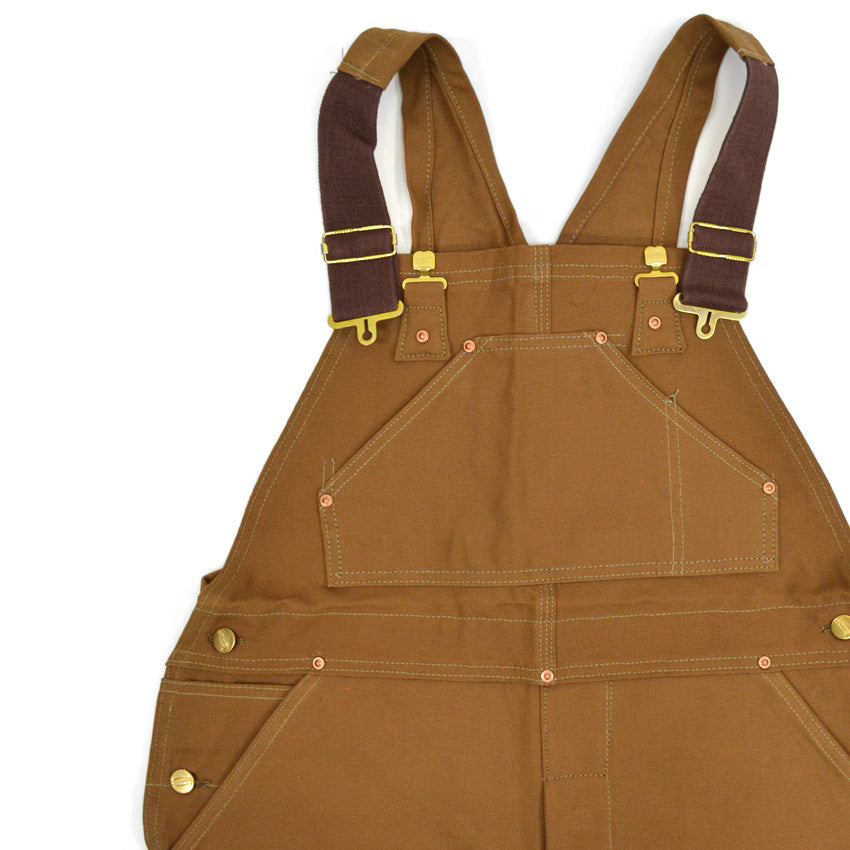 1970's DEADSTOCK CARHARTT BROWN DUCK DOUBLE KNEE OVERALL... W36 L28