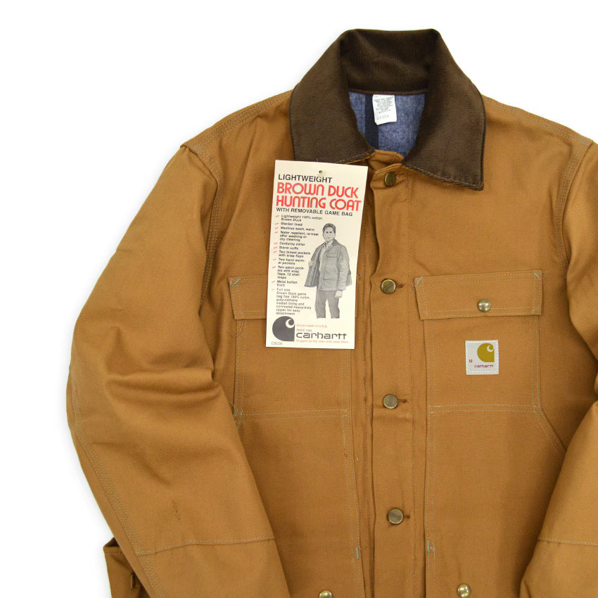 1970's~ DEADSTOCK CARHARTT BROWN DUCK HUNTING COAT...M