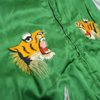 1950s JAPAN SOUVENIR JACKET (Sukajan) with Tiger Face and TTS Zipper...