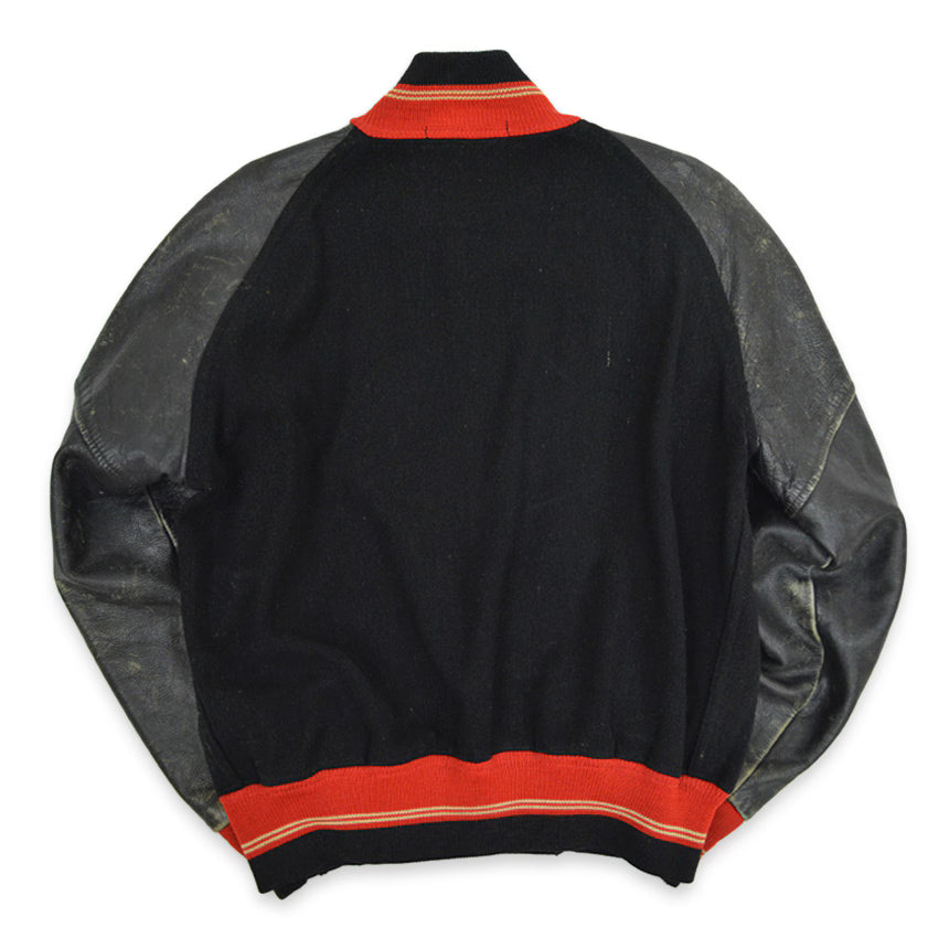 1950's LOWE & CAMPBELL BLACK AWARD JACKET... 42