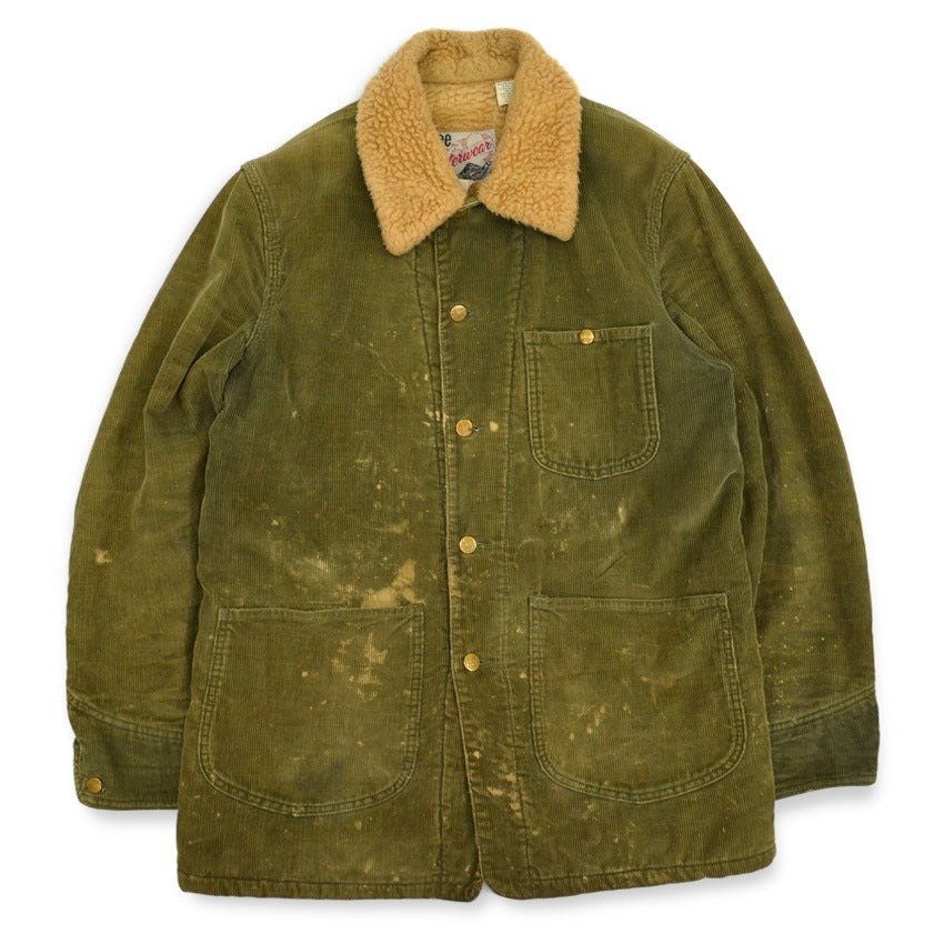 1970's Lee Green Corduroy Boa Lining Coverall...