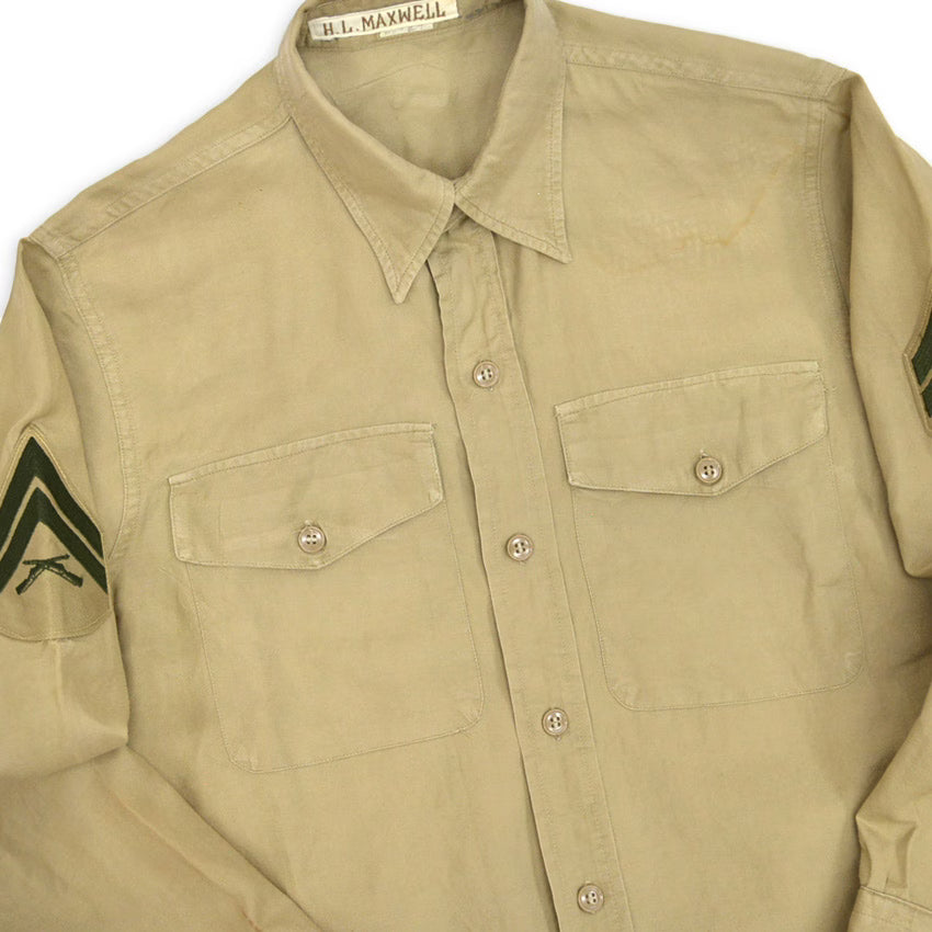 1950's USMC OXFORD SHIRT & KHAKI CHINO TROUSERS...