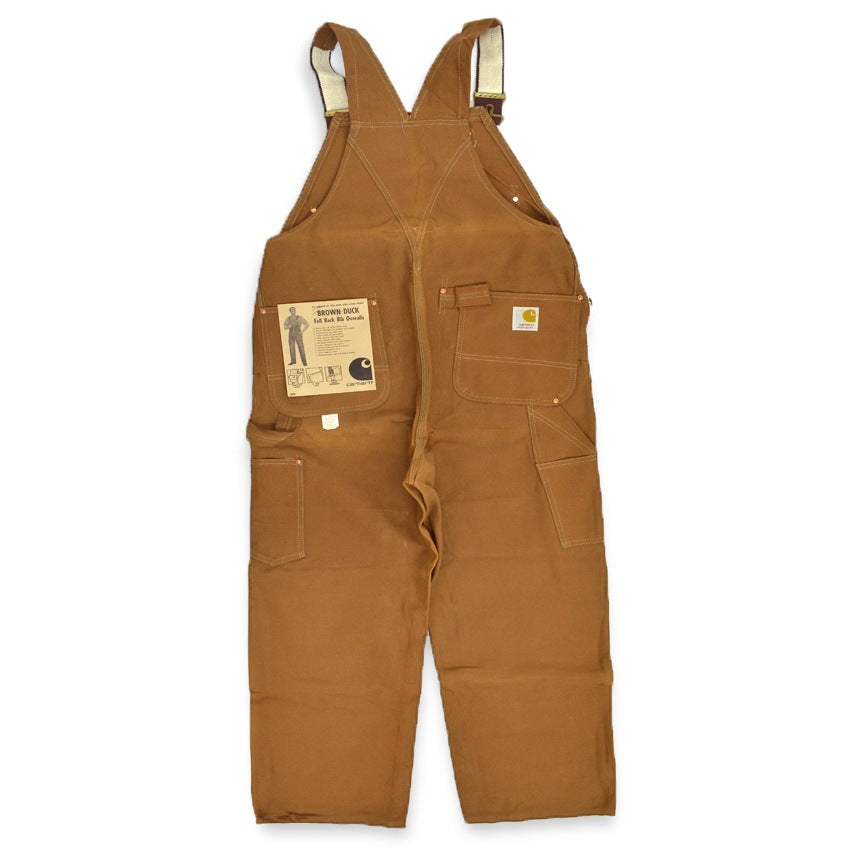 1970's Deadstock CARHARTT BROWN DUCK DOUBLE KNEE OVERALL...W36 L28