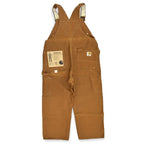 1970's Deadstock CARHARTT BROWN DUCK DOUBLE KNEE OVERALL...W36 L28