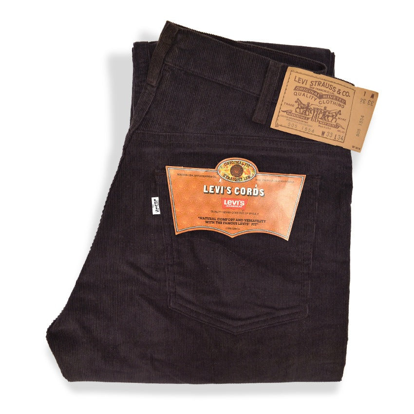 1980's Deadstock Levi's 505 Brown Cord's Pants... W32 L30