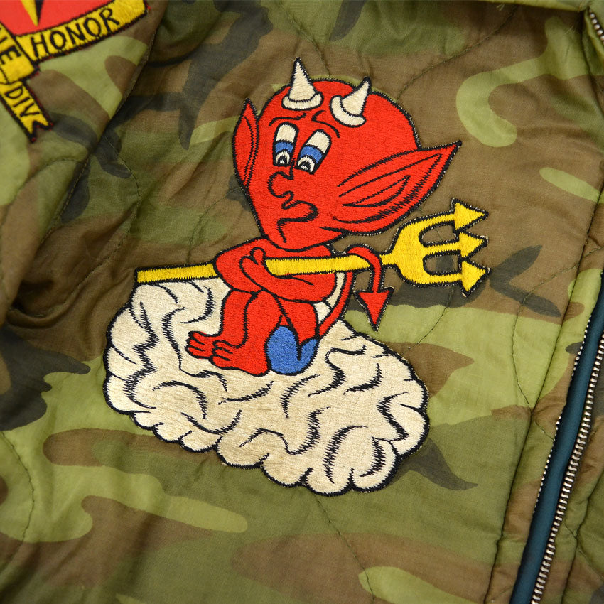 1960's~ USMC VIETNAM WAR EMBROIDERY TOUR JACKET...