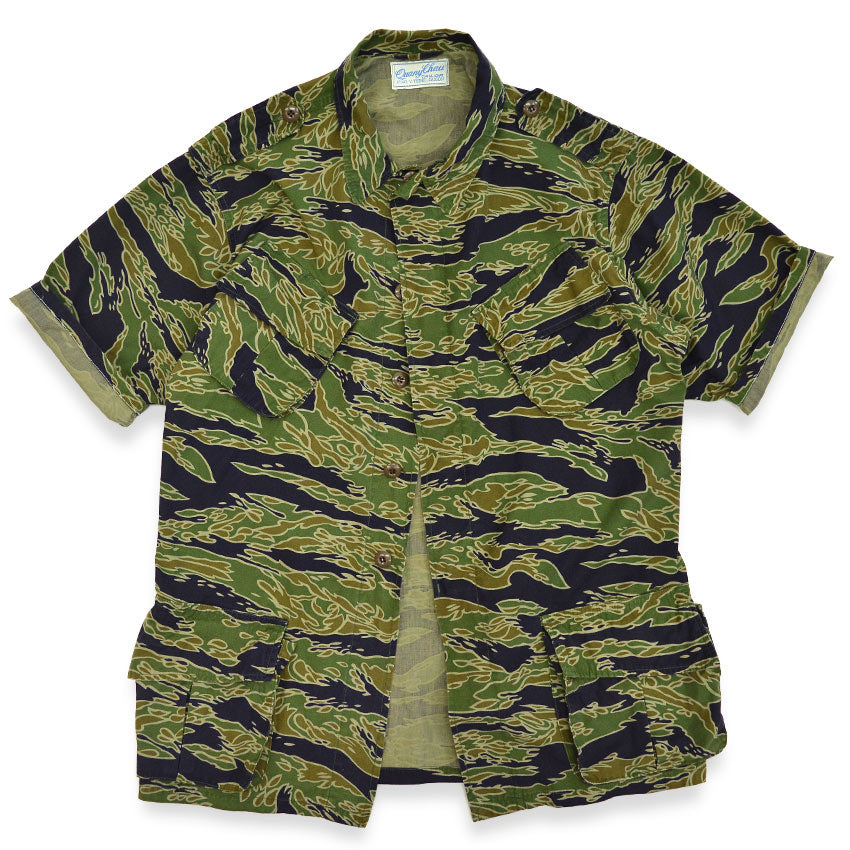 1960's~ JUNGLE FATIGUE JACKET TYPE 2nd TIGER STRIPE LOCAL MADE...