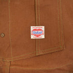 1950's DEADSTOCK CARHARTT BROWN DUCK DOUBLE KNEE OVERALL... W42 L32
