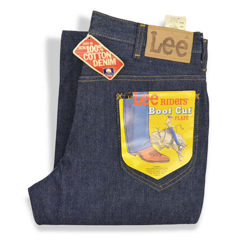 1970's DEADSTOCK Lee 200 BOOT CUT DENIM PANTS... W34 L31