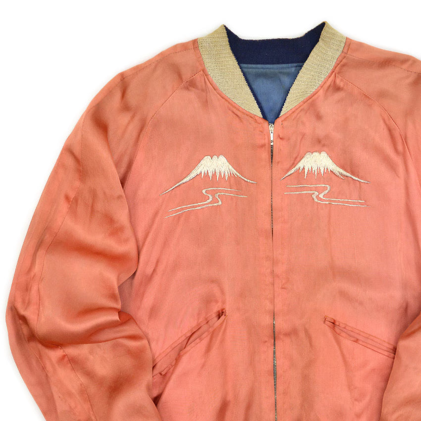 ~1950s JAPAN SOUVENIR JACKET Sukajan (Japanese souvenir jacket) with tiger face and CFS zipper...