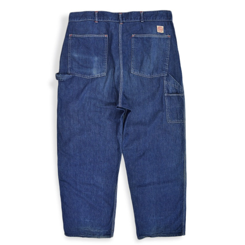 1950's~ AUTO BRAND DENIM PAINTER PANTS... W36 L29