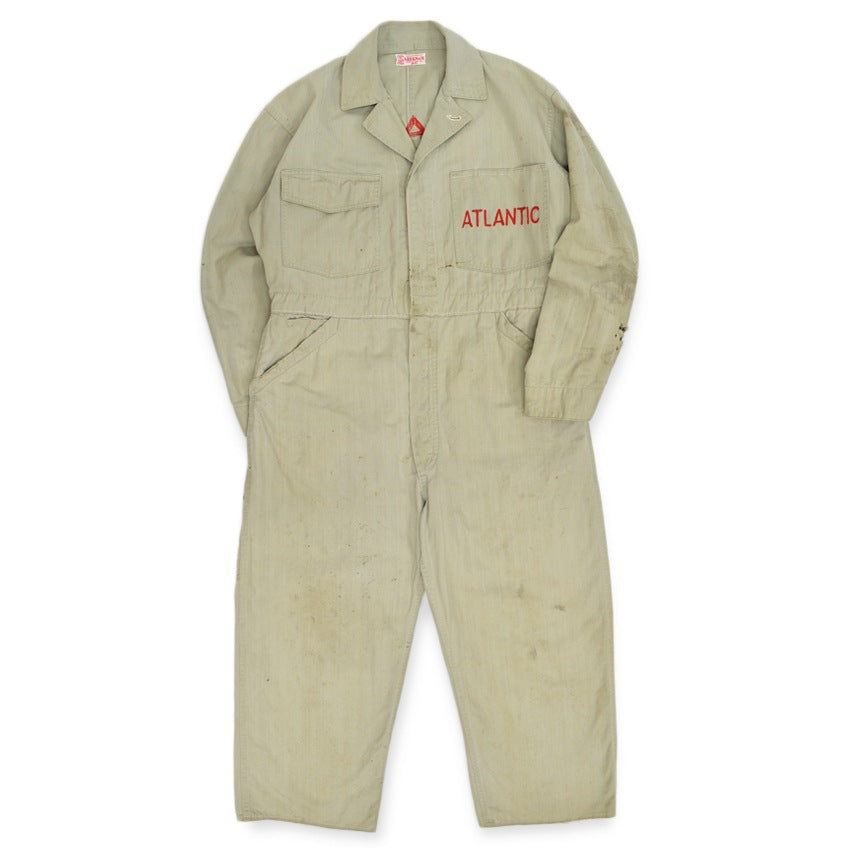 1940's A.RIFKIN&CO. ATLANTIC WHITE FLASH HBT WORK COVERALL 40 ... AS IS