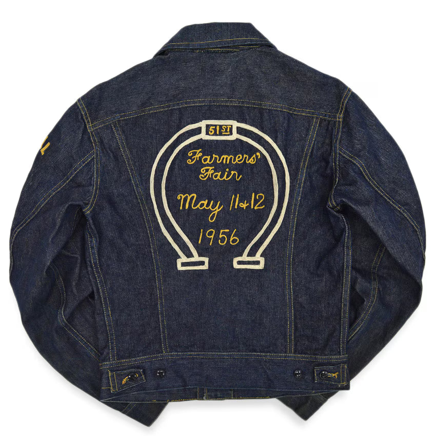 1950's Lee 101-J MU AGGIES FARMERS FAIR 1956' DENIM JACKET ... 38LONG
