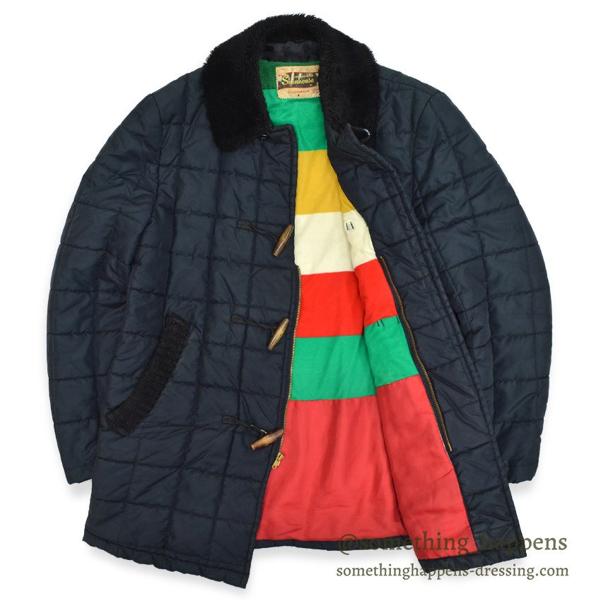 1950's SHANHOUSE BLACK QUILTING TOGGLE COAT... 42