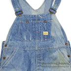 ~1960's PAYDAY INDIGO DENIM OVERALL FADED... W38/L27