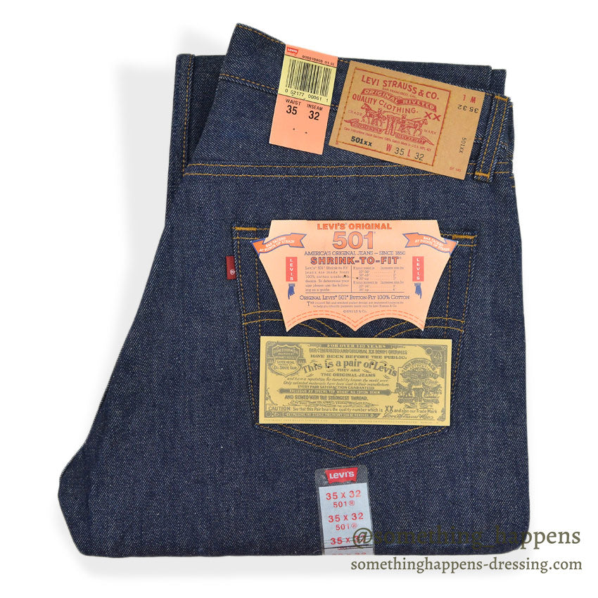 DEADSTOCK Levi's 501 DENIM PANTS Made in USA... W35/L32