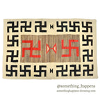 c.1920's NAVAJO RUG WHIRLING LOGS SWASTIKA... 191cm/123cm