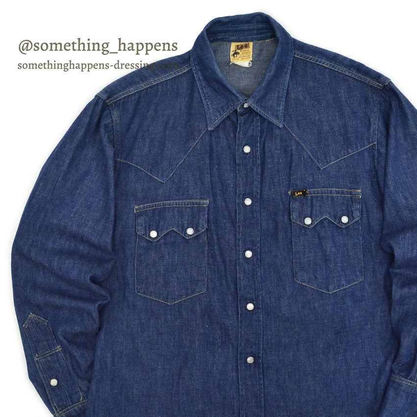 1950's Lee DENIM WESTERN SHIRT... 16 MEDIUM
