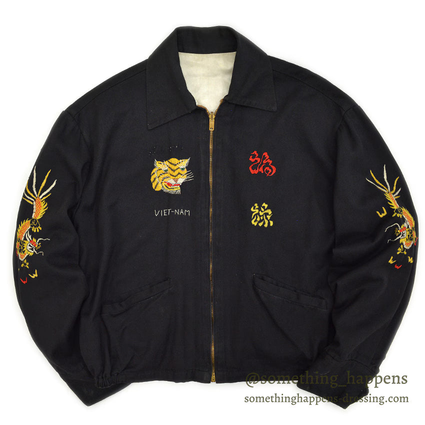 1960's VIETNAM SOUVENIR JACKET VIETNAM Fukuroku 66-67...
