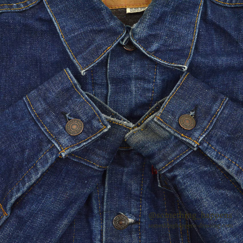 1960's LEVI'S 70505-0317 BIG-E DENIM JACKET BLANKET ... Fits like 38