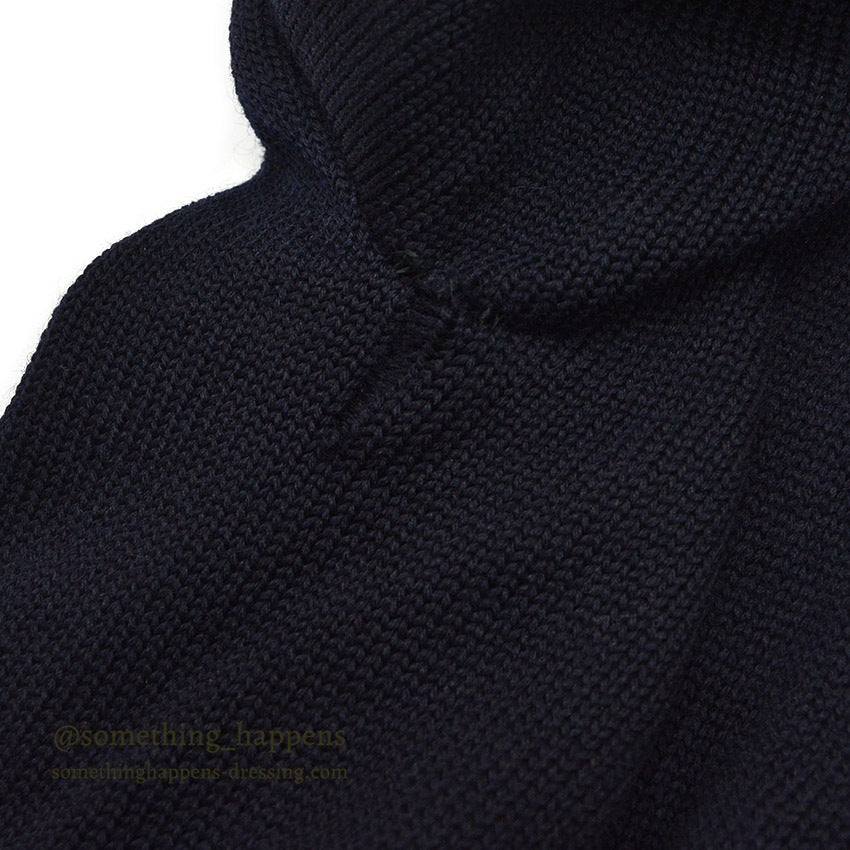 1940's CHAMPION 'P' DARK NAVY WOOL CARDIGAN COAT ... Fits like XL