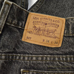 1990's Levi's 517 BLACK DENIM PANTS...W33/L29