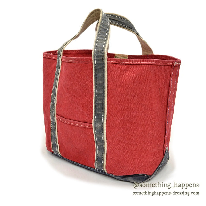 1980's LLBEAN DELUXE BOAT AND TOTE RED & NAVY... LARGE