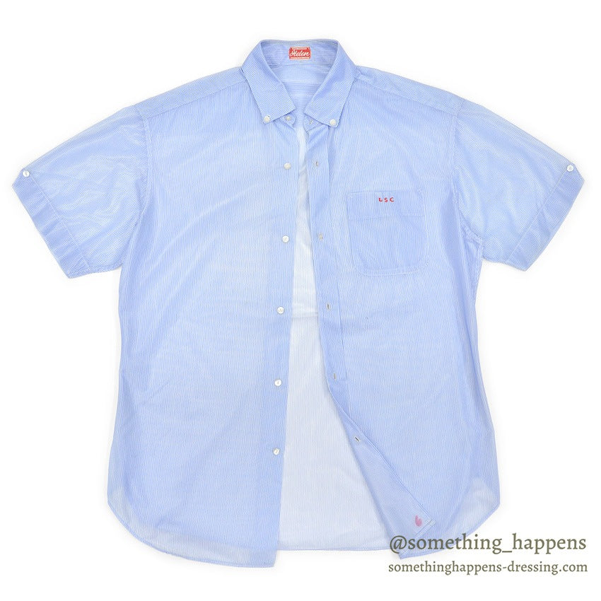 1960's~ Helen SOUTH VIETNAM SOUVENIR S/S SHIRT BLUE STRIPE ...