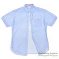 1960's~ Helen SOUTH VIETNAM SOUVENIR S/S SHIRT BLUE STRIPE...