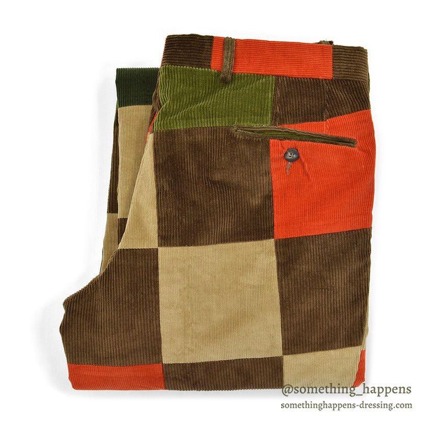 1980's J.McLAUGHLIN PATCHWORK CORDUROY PANTS... W36