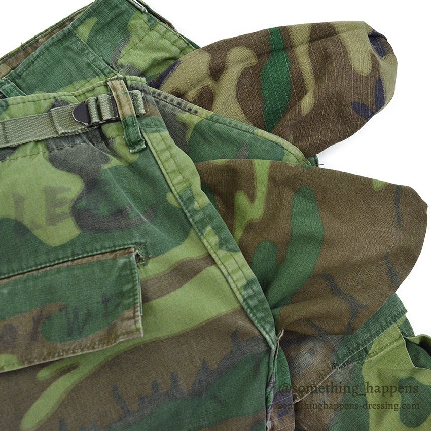 1970's USARMY ERDL MIX LEAF PANTS CRAZY PATTERN... MEDIUM-REGULAR