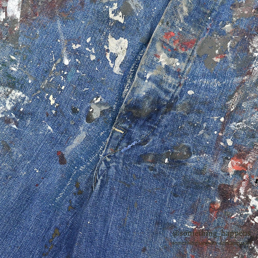 1970's Lee 91-SB JELT DENIM FARMER OVERALL ... W42/L27