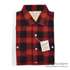 1950's DEADSTOCK WASHINGTON DEE CEE PRINT FLANNEL SHIRT...L