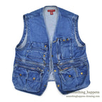 1990's BANANA REPUBLIC DENIM PHOTO JOURNALIST VEST...L