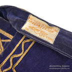 1950's~ KHYBER HAND MADE EMBROIDERED BLUE VELVET SHOULDER BAG...