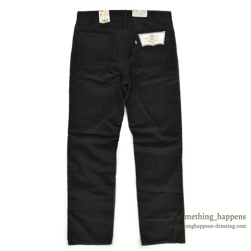 1980's DEADSTOCK Levi's 519-1558 BLACK CORDUROY PANTS... W38/L32