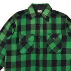1950's KING KOLE GREEN/BLACK WOOL SHIRT UNUSUAL...