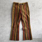 1970's MACH II BY ARROW MULTI STRIPE PATTERN FLARE PANTS... W32/L29