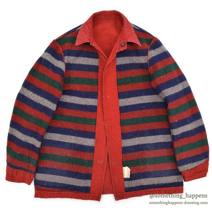 1950's~ HERCULES TWO-POCKET RED COVERALL BLANKET...