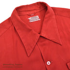 1950's TORNBERG RED RAYON GABARDINE SHIRT RARE SIZE ... XXL