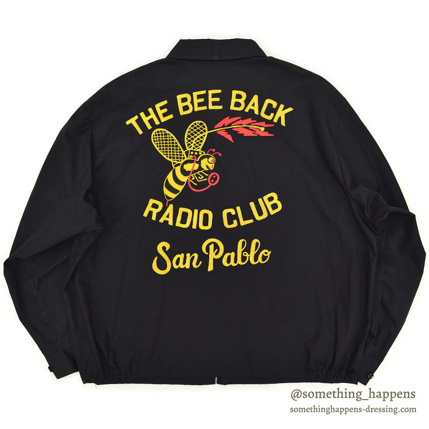 1960's OAKBROOK SPORTSWEAR BY SEARS THE BEE BUCK RADIO CLUB JACKET BLACK...