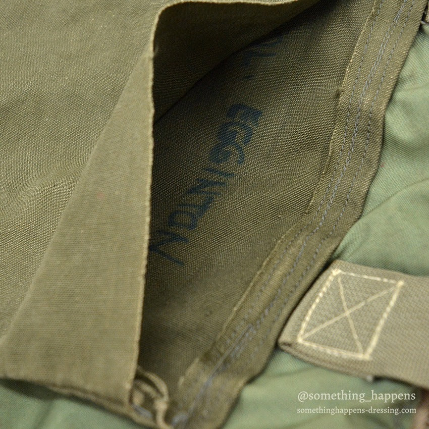 1950's USAF BAG, PROTECTIVE, HELMET, OUTSIDE POCKET MODIFIED ...
