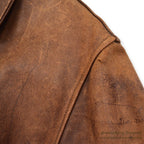 1930's HORSEHIDE BROWN LEATHER COSSACK JACKET ...