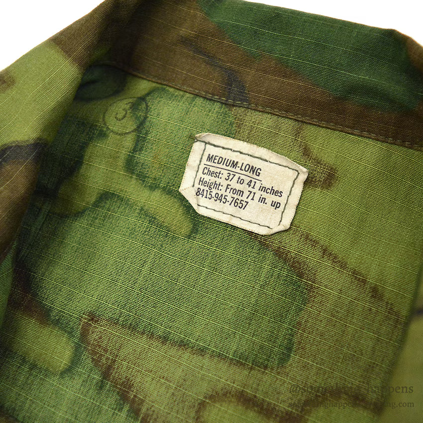 1960's USAF ERDL OKINAWA EMBROIDERY JUNGLE FATIGUE JACKET... ML