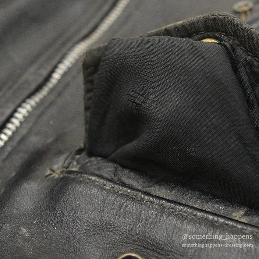 1950's INDIAN MOTOR CYCLE PAINTED DOUBLE RIDERS JACKET ... Fits like 38