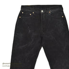 1990's Levi's 501 BLACK DENIM PANTS Made in USA SMOKY FADED... W34/L32