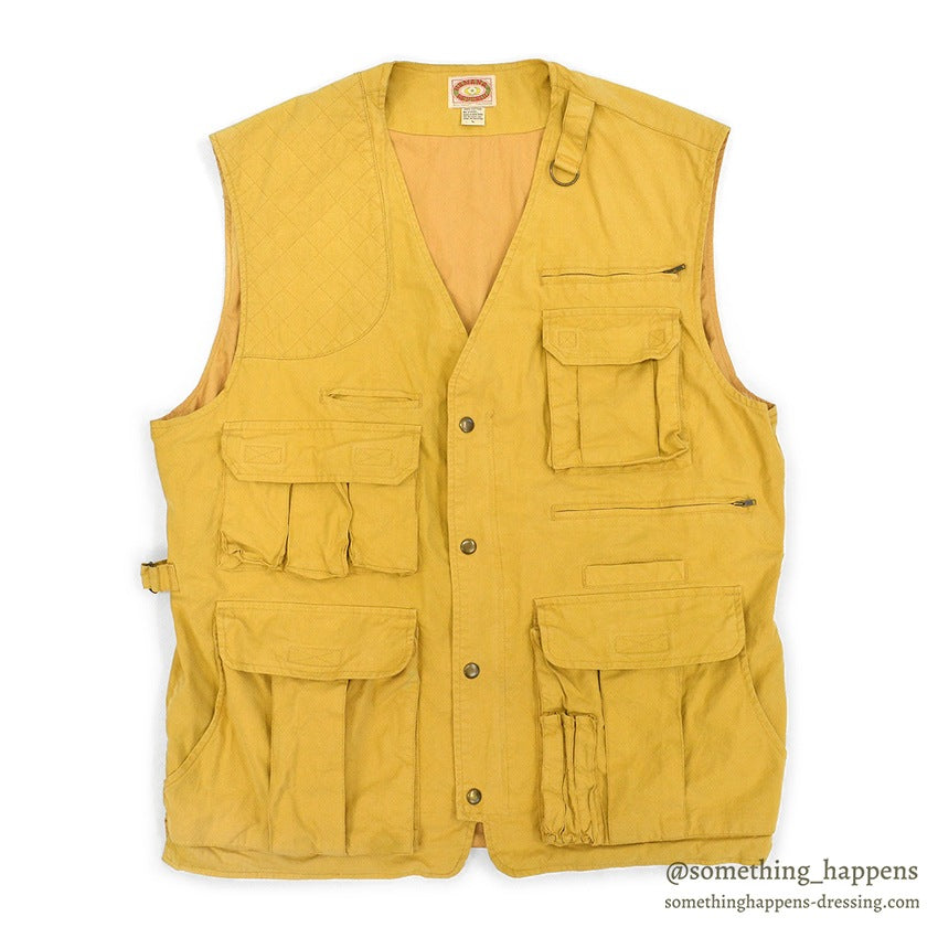 1980's BANANA REPUBLIC PHOTO JOURNALIST VEST MUSTARD ... L