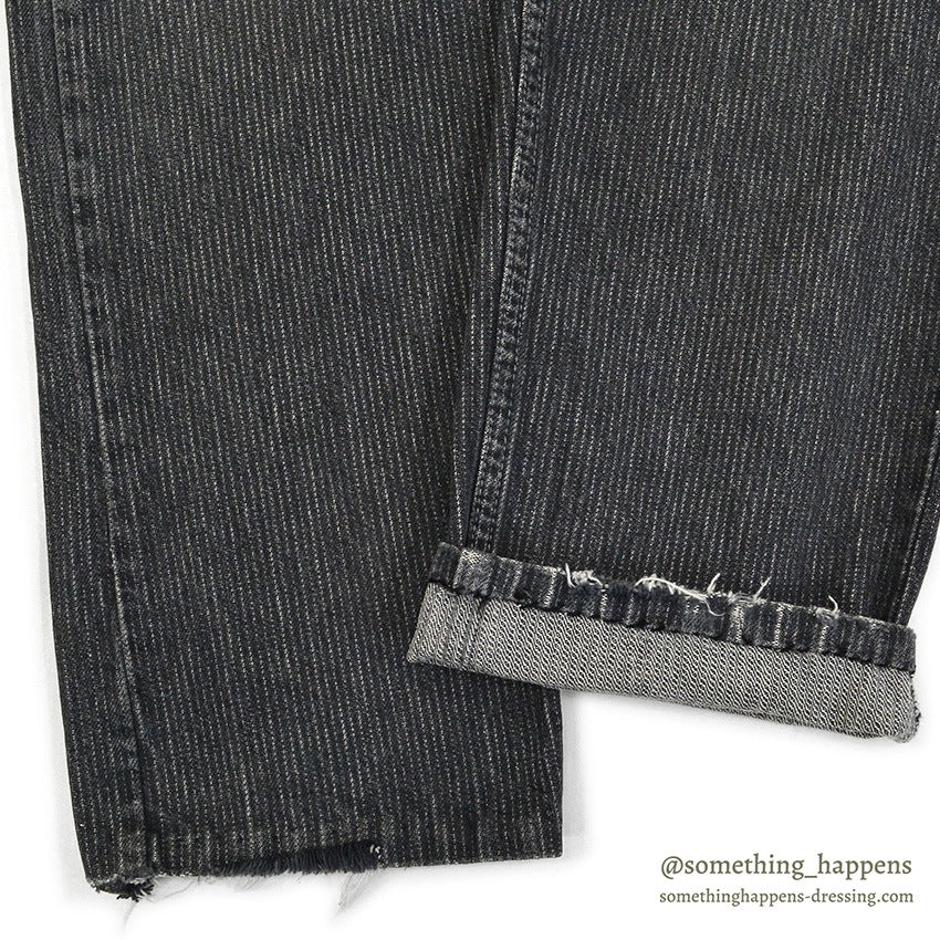 1980's Levi's 505 BLACK STRIPE DENIM PANTS... W36/L28