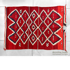 ANTIQUE NAVAJO RUG RED/ORANGE LARGE SIZE ... 165cm/115cm
