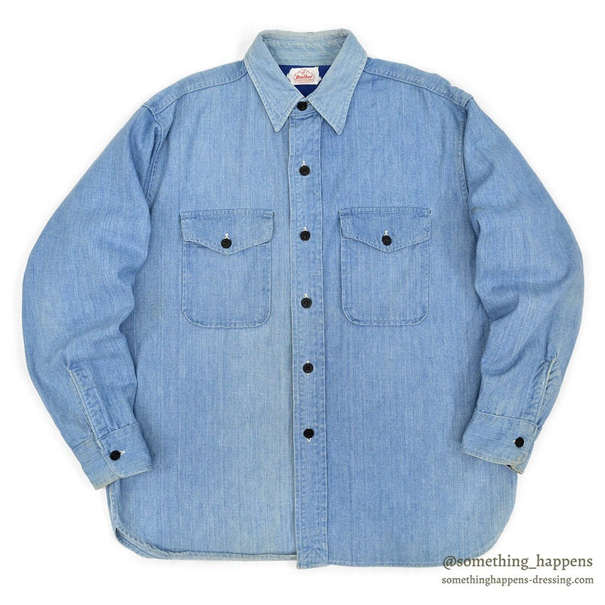 ~1960's FIVE BROTHER TYPE CPO DENIM SHIRT SELVEDGE ...